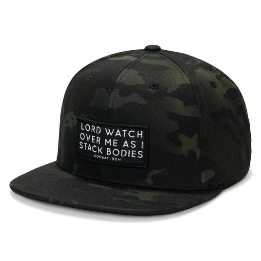 Lord Watch Over Me As I Stack Bodies Patch Flatbill Hat