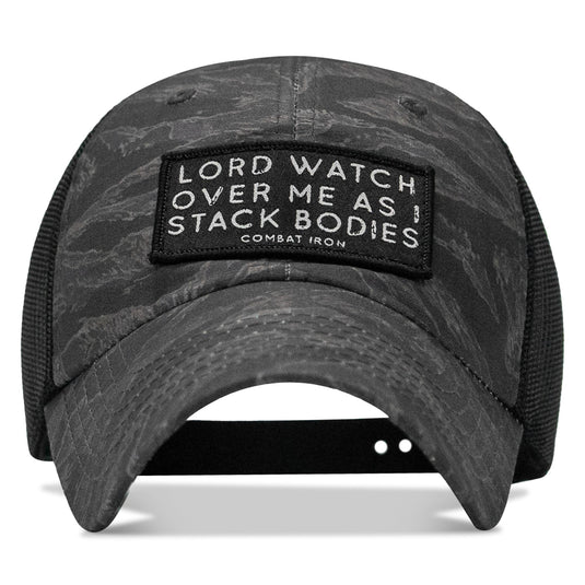 Lord Watch Over Me As I Stack Bodies Patch Tactical Ripstop Mesh Snapback Hat