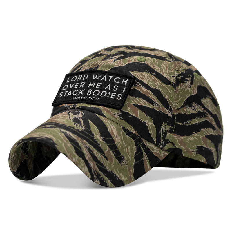 Load image into Gallery viewer, Lord Watch Over Me As I Stack Bodies Patch Tactical Ripstop Mesh Snapback Hat
