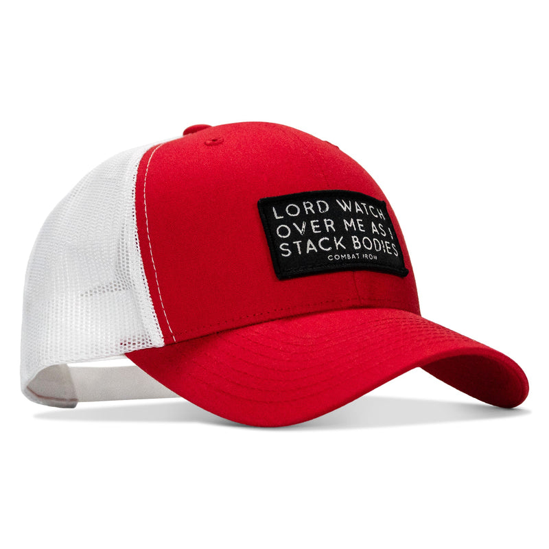 Load image into Gallery viewer, Lord Watch Over Me As I Stack Bodies Patch Snapback Hat
