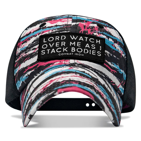 Lord Watch Over Me As I Stack Bodies Patch Tactical Ripstop Mesh Snapback Hat