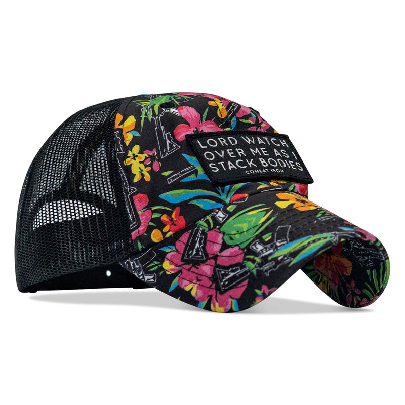 Load image into Gallery viewer, Lord Watch Over Me As I Stack Bodies Patch Tactical Ripstop Mesh Snapback Hat
