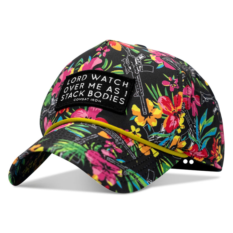 Load image into Gallery viewer, Lord Watch Over Me As I Stack Bodies Patch Waterproof Weekender Snapback
