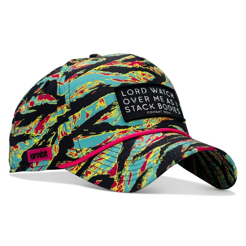 Load image into Gallery viewer, Lord Watch Over Me As I Stack Bodies Patch Waterproof Weekender Snapback
