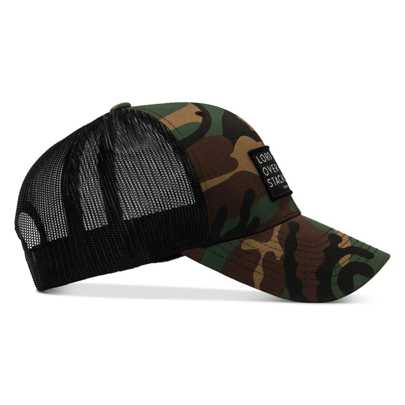 Load image into Gallery viewer, Lord Watch Over Me As I Stack Bodies Patch Snapback Hat
