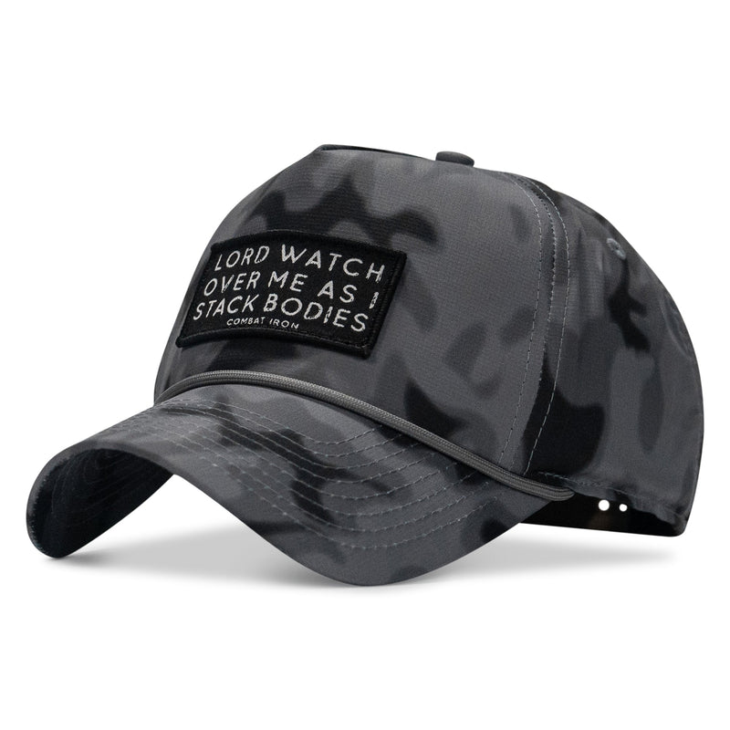 Load image into Gallery viewer, Lord Watch Over Me As I Stack Bodies Patch Waterproof Weekender Snapback
