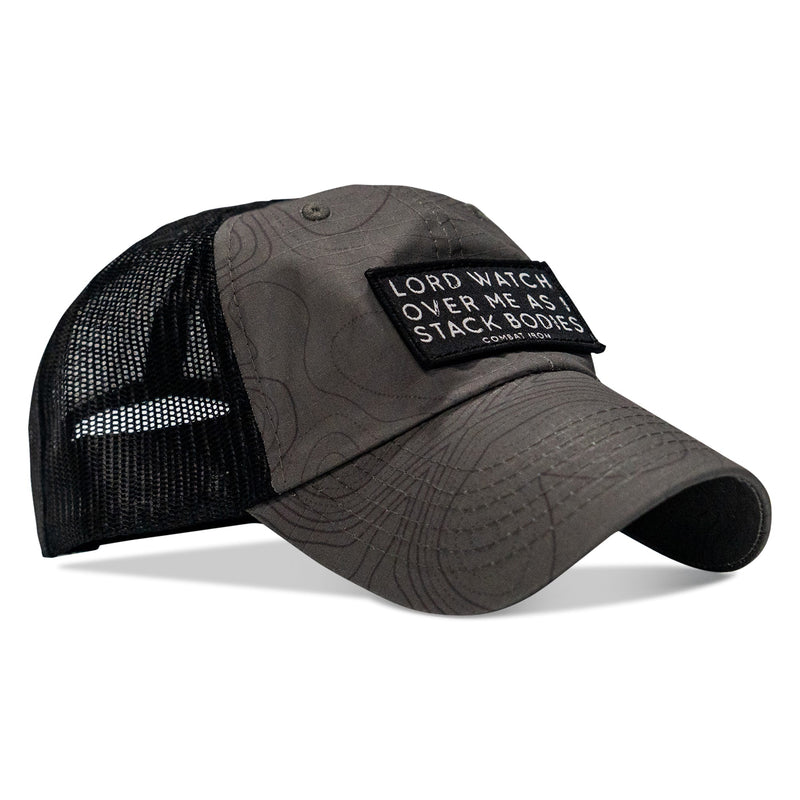 Load image into Gallery viewer, Lord Watch Over Me As I Stack Bodies Patch Tactical Ripstop Mesh Snapback Hat
