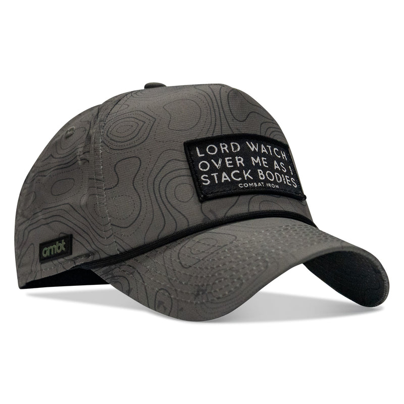 Load image into Gallery viewer, Lord Watch Over Me As I Stack Bodies Patch Waterproof Weekender Snapback
