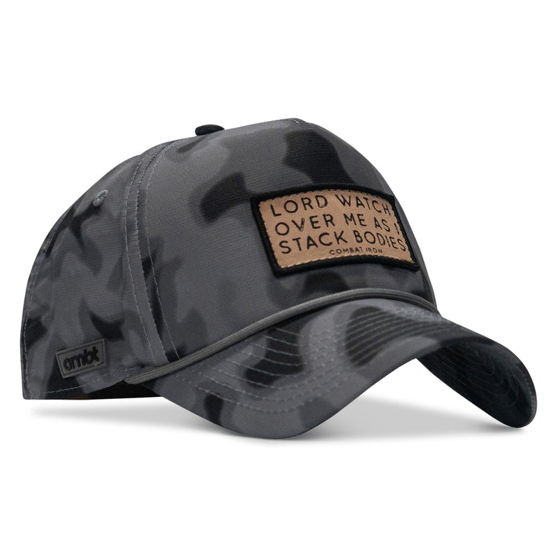 Load image into Gallery viewer, Lord Watch Over Me As I Stack Bodies (Tan) Patch Waterproof Weekender Snapback
