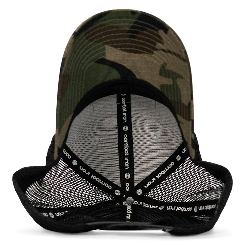 Load image into Gallery viewer, Lord Watch Over Me As I Stack Bodies Tan Patch Snapback Hat
