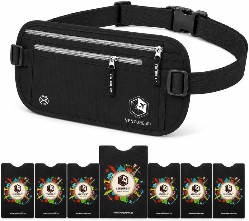 Load image into Gallery viewer, Travel Money Belt + RFID Sleeves
