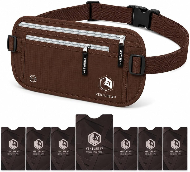 Load image into Gallery viewer, Travel Money Belt + RFID Sleeves
