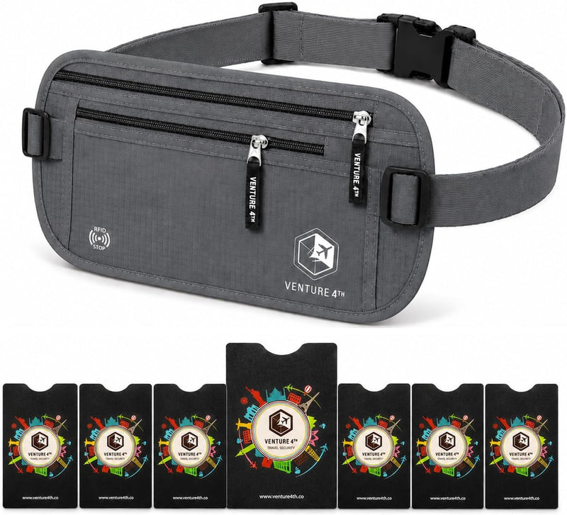 Load image into Gallery viewer, Travel Money Belt + RFID Sleeves
