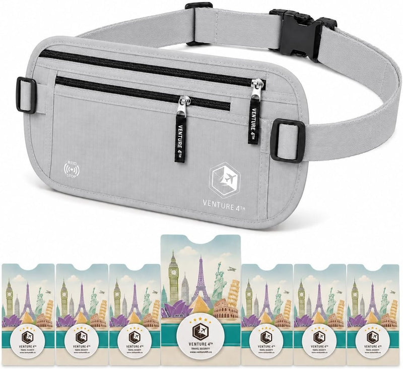 Load image into Gallery viewer, Travel Money Belt + RFID Sleeves
