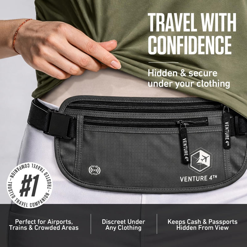 Load image into Gallery viewer, Travel Money Belt + RFID Sleeves

