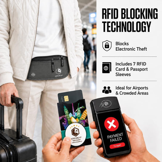 Travel Money Belt + RFID Sleeves