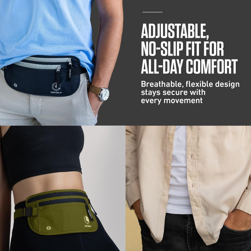 Load image into Gallery viewer, Travel Money Belt + RFID Sleeves
