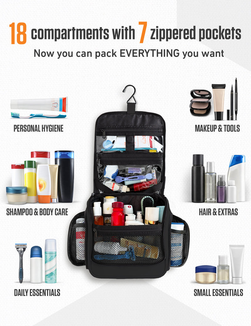 Load image into Gallery viewer, Hanging Travel Toiletry Bag
