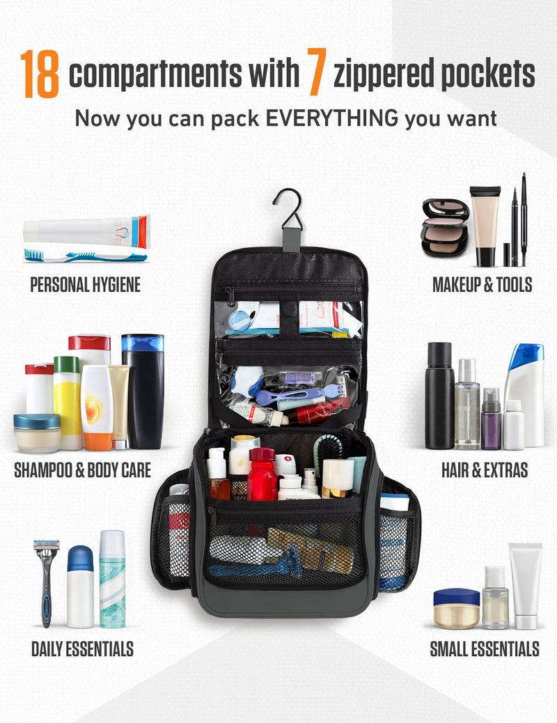 Load image into Gallery viewer, Hanging Travel Toiletry Bag
