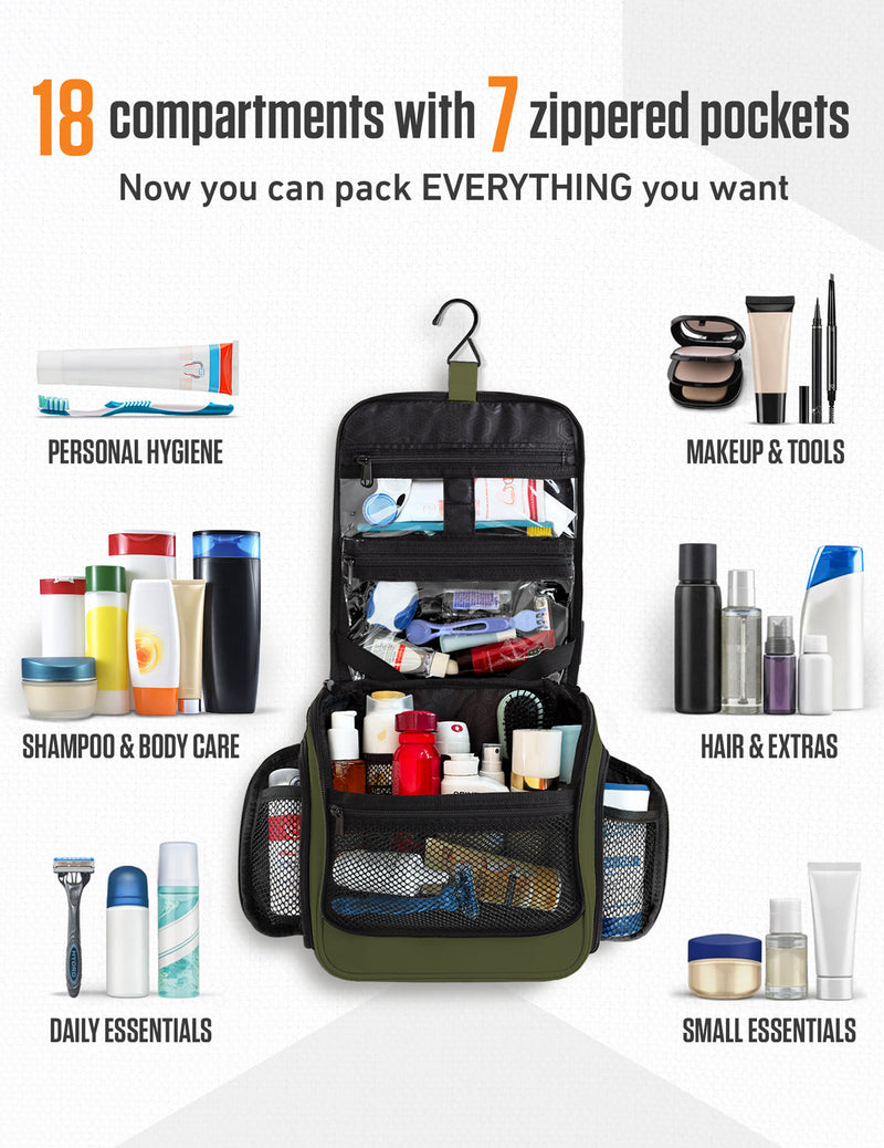 Load image into Gallery viewer, Hanging Travel Toiletry Bag
