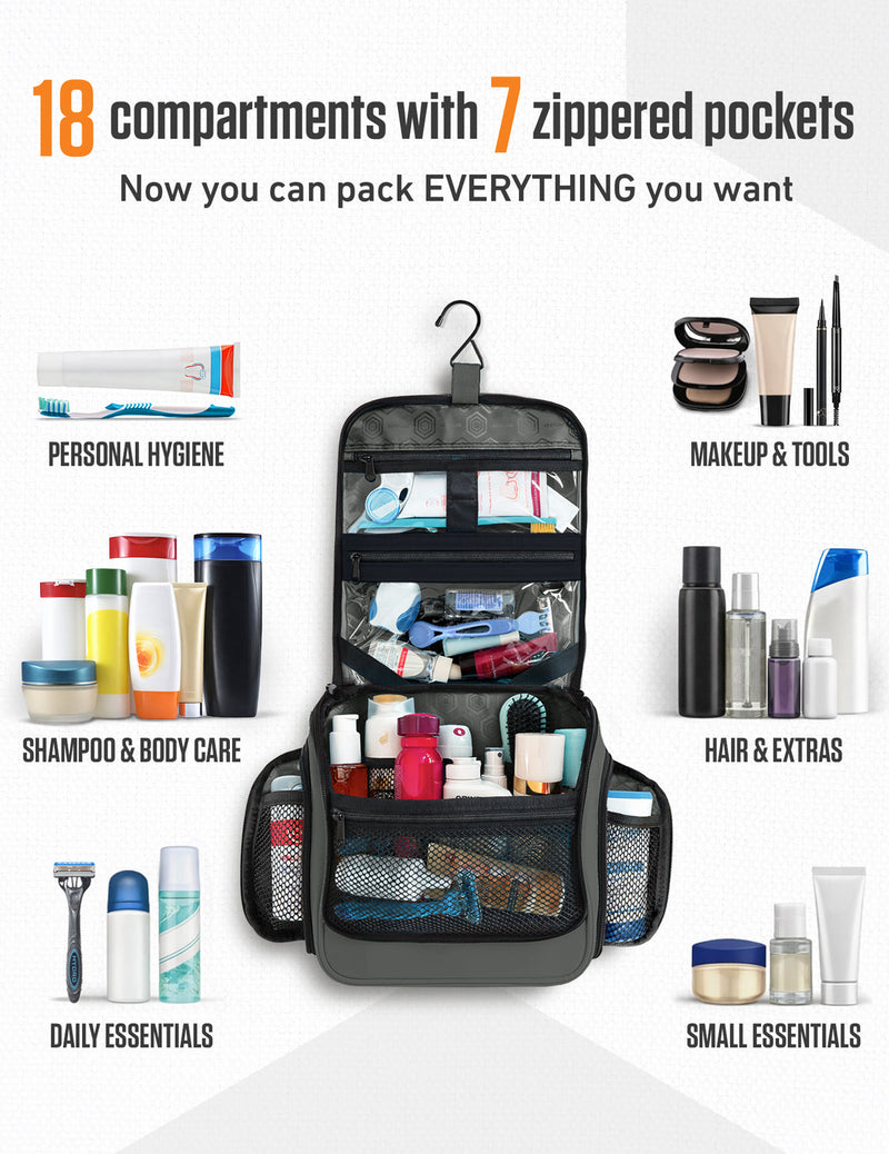 Load image into Gallery viewer, Hanging Travel Toiletry Bag
