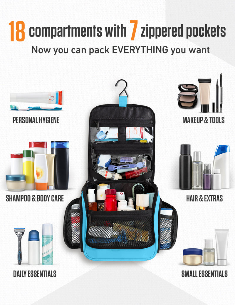 Load image into Gallery viewer, Hanging Travel Toiletry Bag
