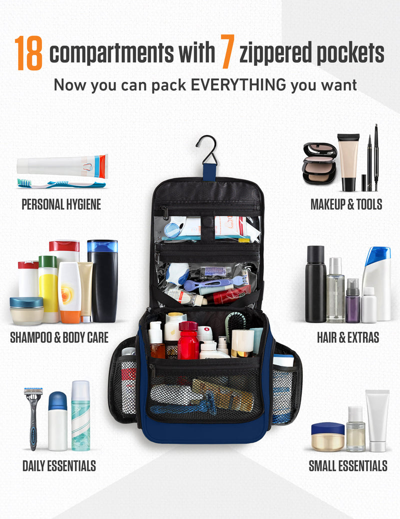 Load image into Gallery viewer, Hanging Travel Toiletry Bag
