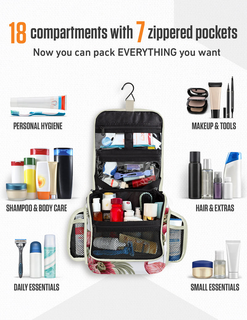 Load image into Gallery viewer, Hanging Travel Toiletry Bag
