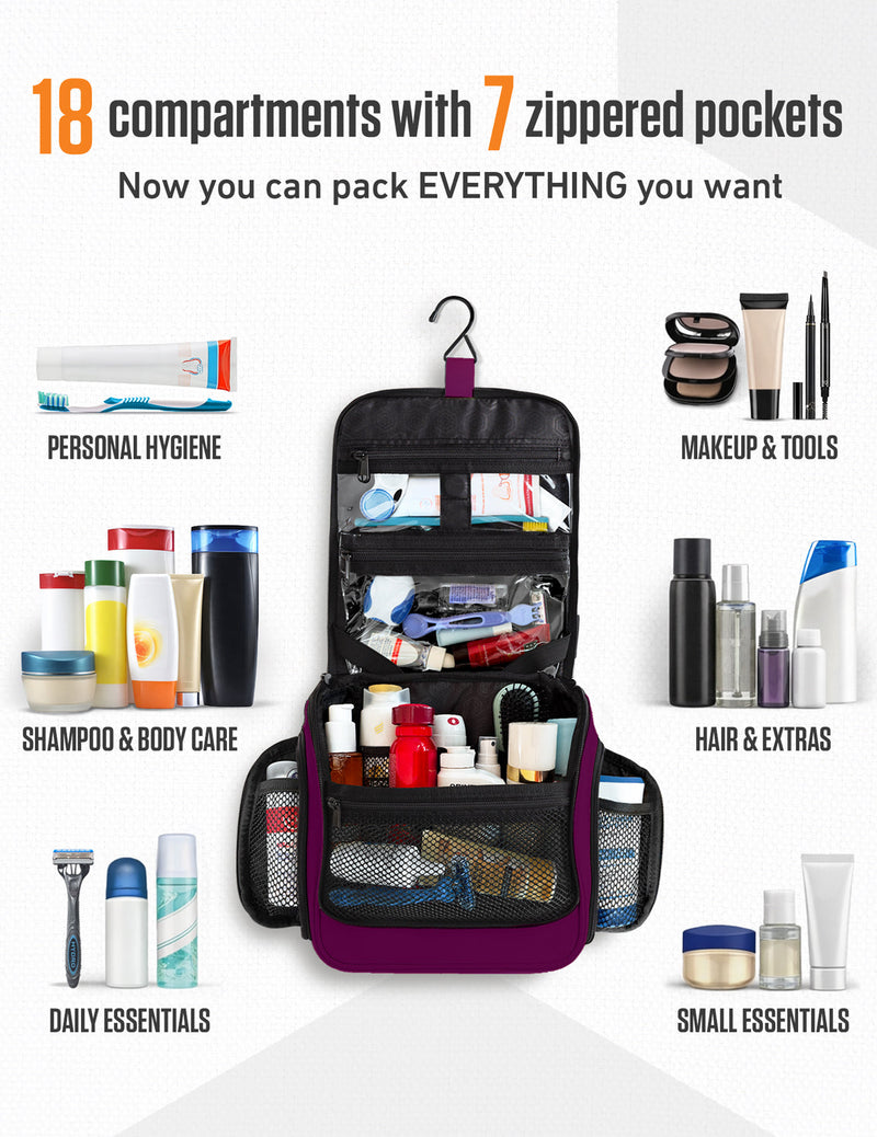Load image into Gallery viewer, Hanging Travel Toiletry Bag
