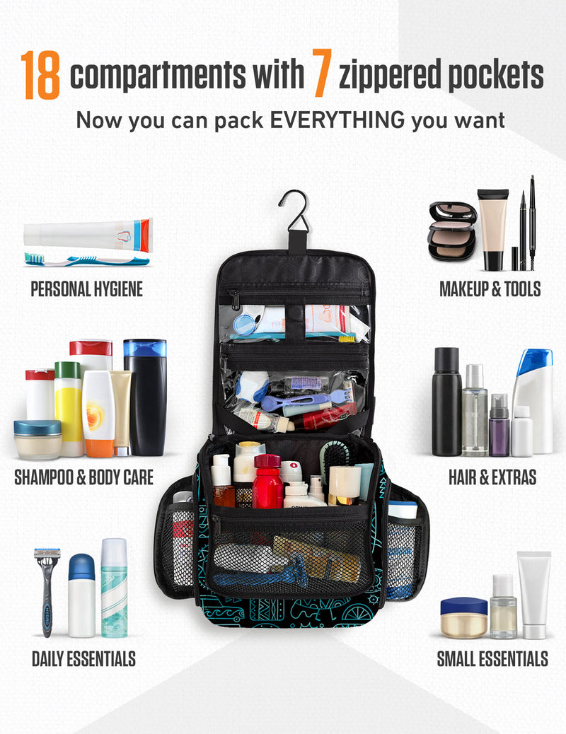 Load image into Gallery viewer, Hanging Travel Toiletry Bag
