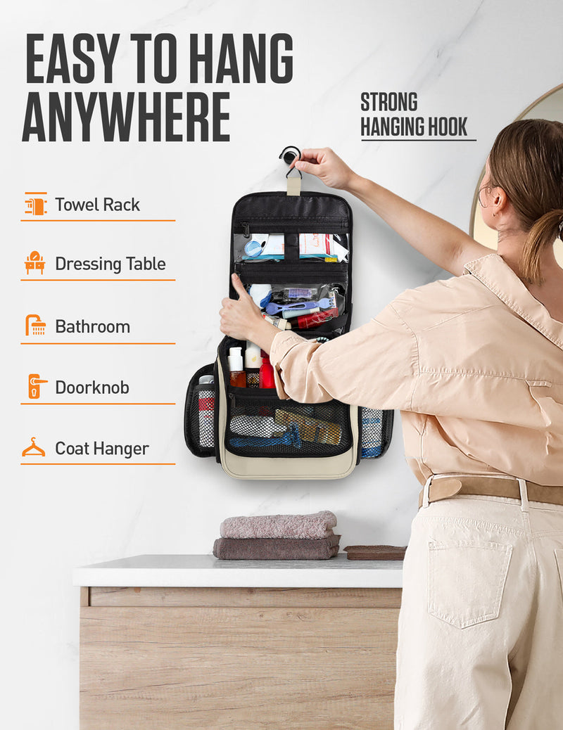 Load image into Gallery viewer, Hanging Travel Toiletry Bag

