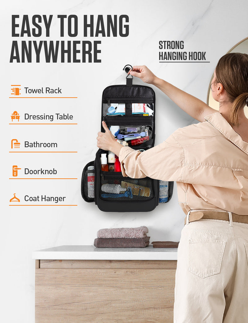 Load image into Gallery viewer, Hanging Travel Toiletry Bag
