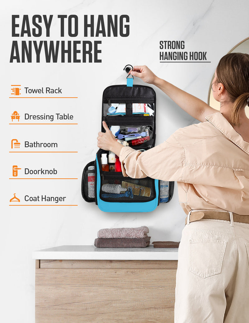 Load image into Gallery viewer, Hanging Travel Toiletry Bag
