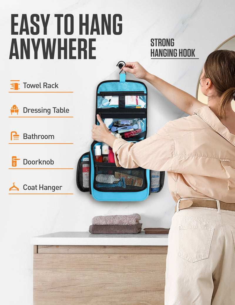 Load image into Gallery viewer, Hanging Travel Toiletry Bag
