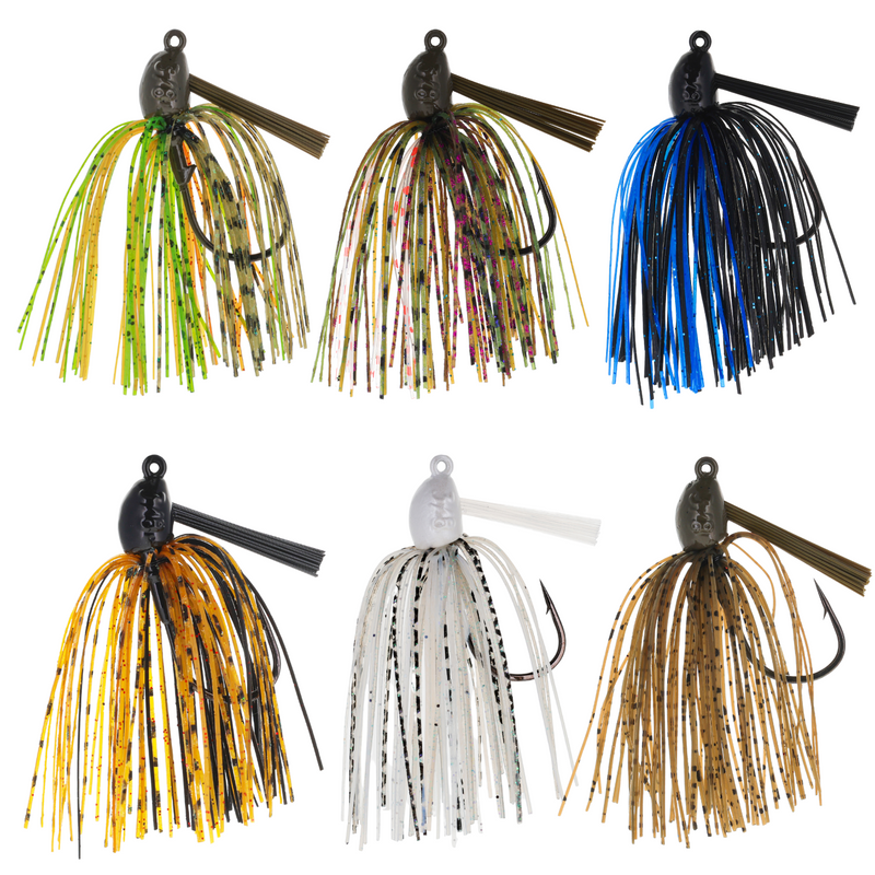 Load image into Gallery viewer, Reaction Tackle Lead Swim Jigs – Premium Weedless Bass Fishing Lures- 3 Pack
