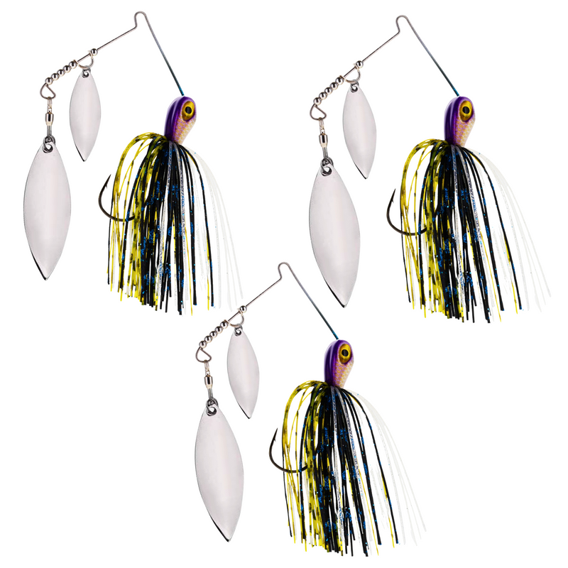 Load image into Gallery viewer, Reaction Tackle Lead Double Willow Blade Spinnerbait Jigs (3-Pack)
