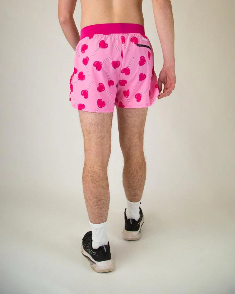 Load image into Gallery viewer, Men&#39;s Valentine&#39;s LUV POPS 4&quot; Half Split Shorts (Pink)
