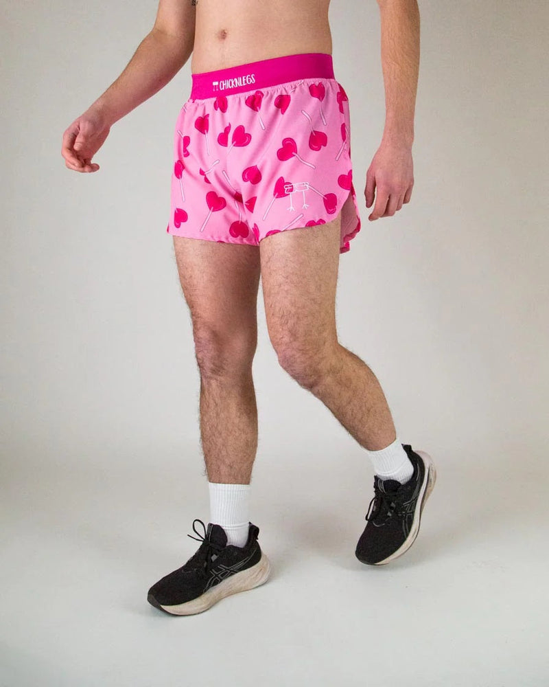 Load image into Gallery viewer, Men&#39;s Valentine&#39;s LUV POPS 4&quot; Half Split Shorts (Pink)
