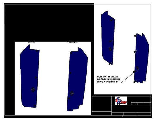 L&W Fab Inner Fender Mud Guard for RZR PRO R