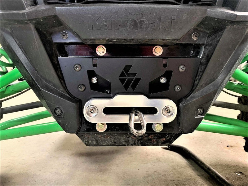 Load image into Gallery viewer, L&amp;W Fab Winch Mount for Kawasaki KRX 1000
