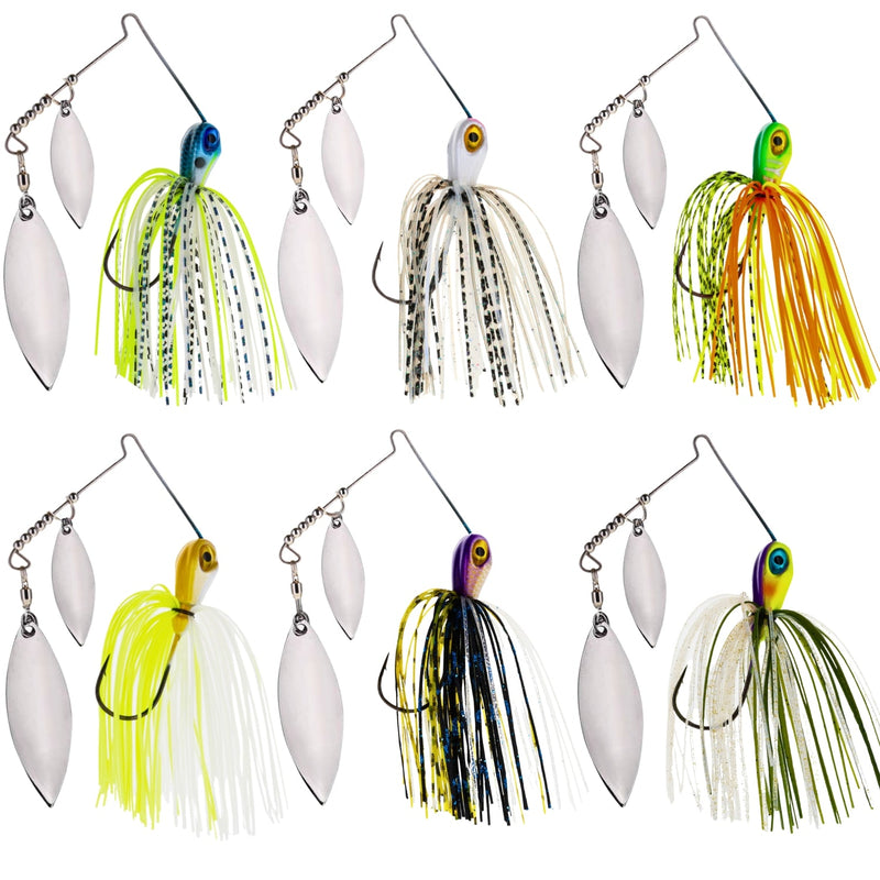 Load image into Gallery viewer, Reaction Tackle Lead Double Willow Blade Spinnerbait Jigs (3-Pack)
