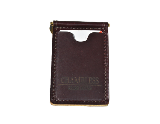Leather Money Clip and Cardholder