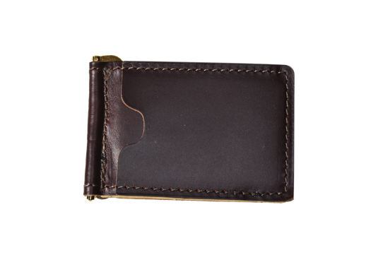 Leather Money Clip and Cardholder