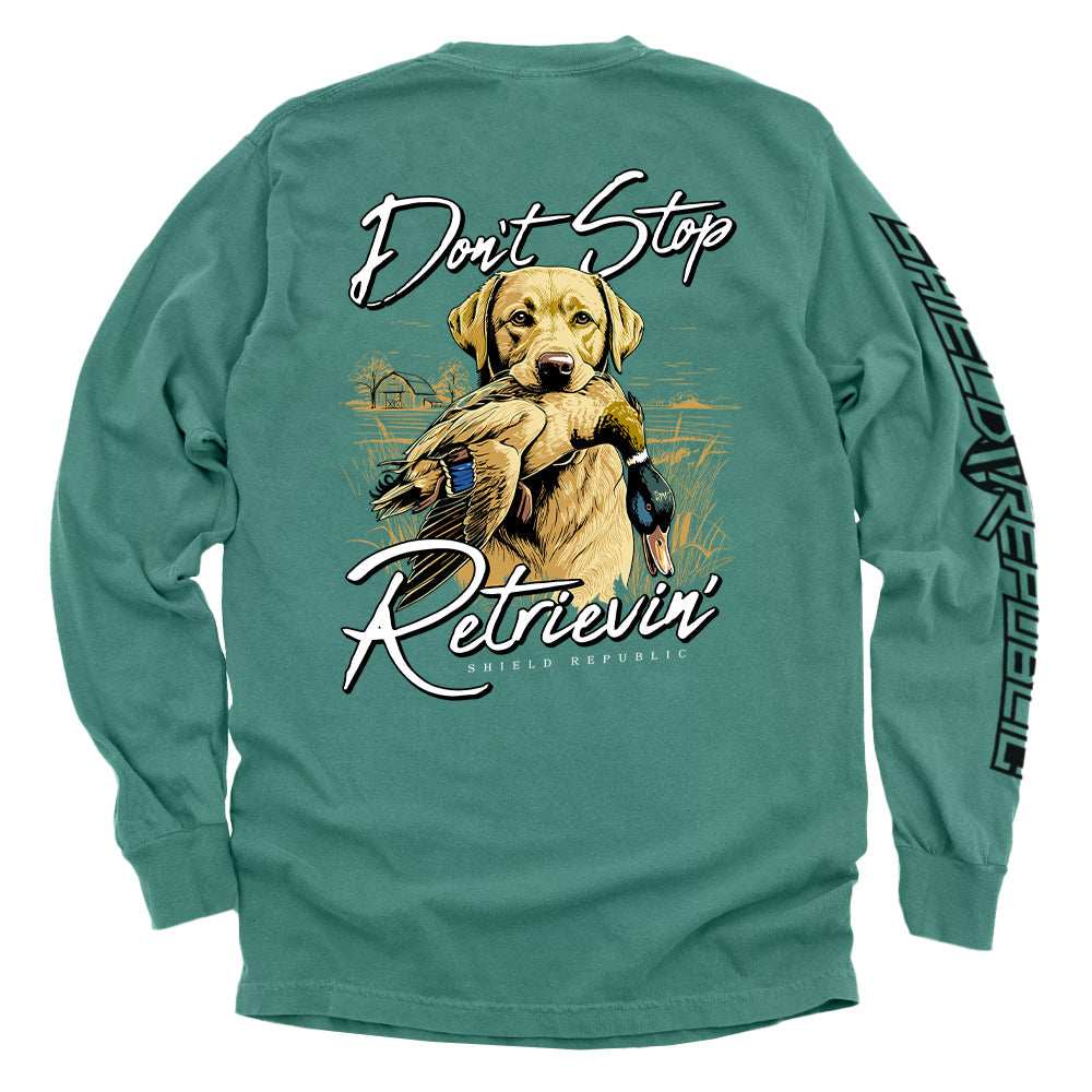 Don't Stop Retrievin Yellow Lab - Skoutley Outdoors LLC