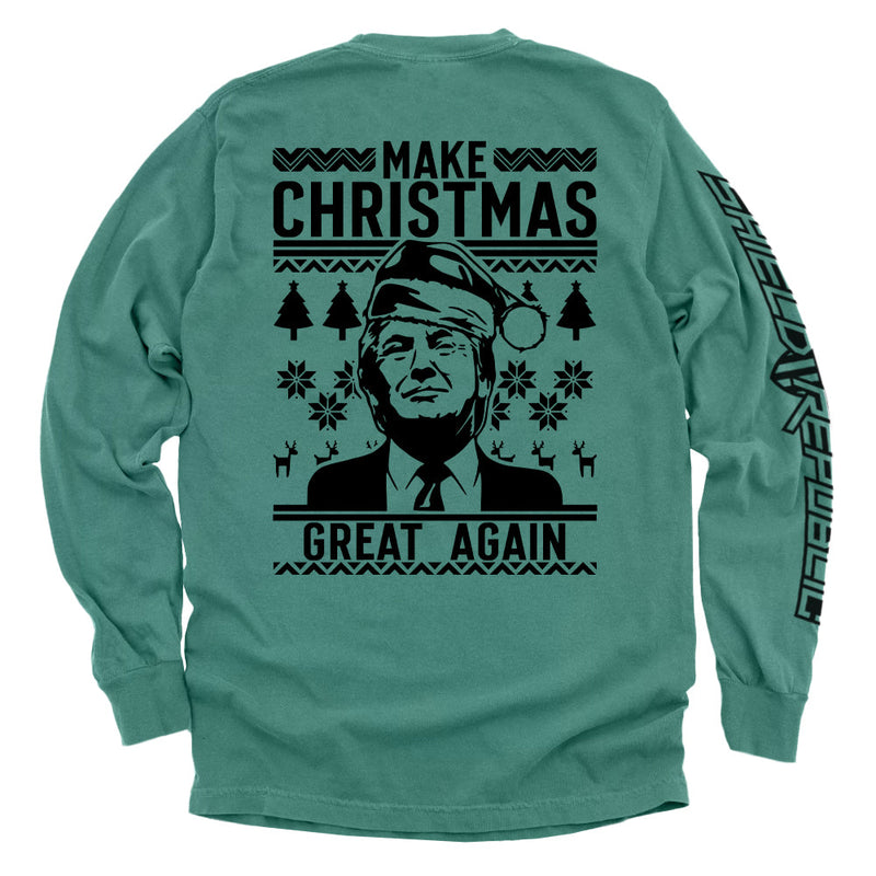 Load image into Gallery viewer, Make Christmas Great Again Trump Sweater Print
