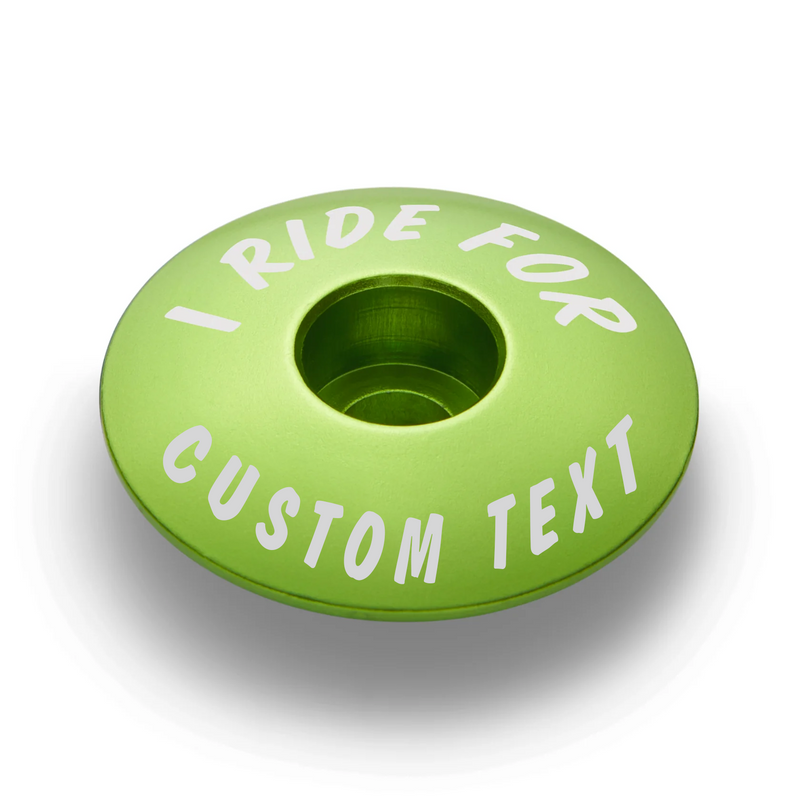 Load image into Gallery viewer, I Ride For - Custom Bicycle Headset Cap
