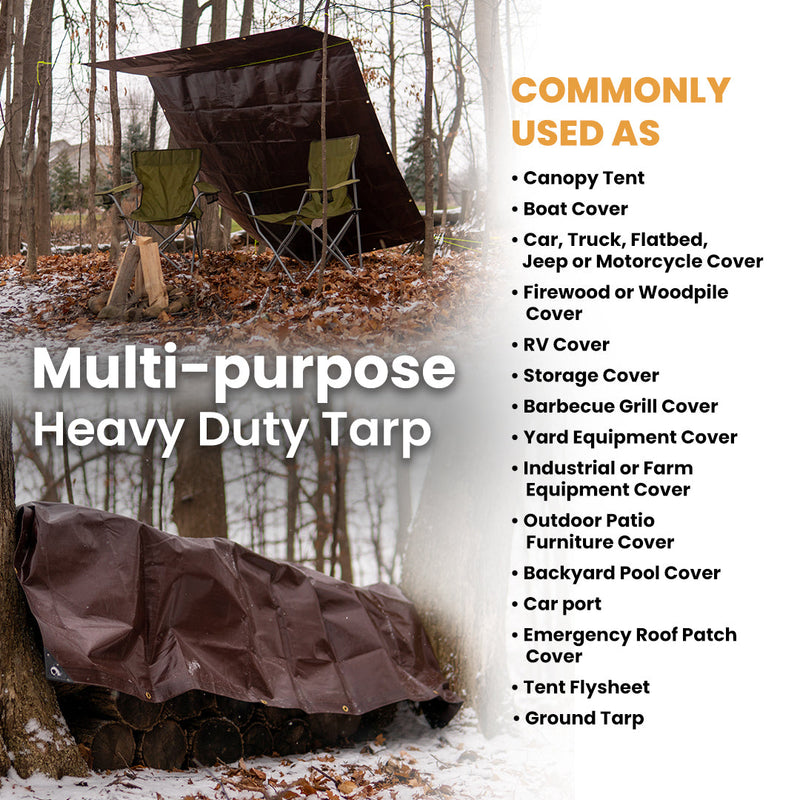 Load image into Gallery viewer, Super Heavy Duty Poly Tarp Cover Thick 16 Mil, 8 oz
