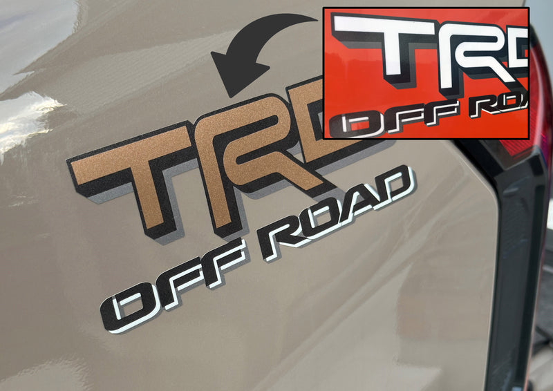 Load image into Gallery viewer, Premium Cast Vinyl Decal Letter Inserts for 2024-2026 Tacoma TRD Bedside Stickers x2

