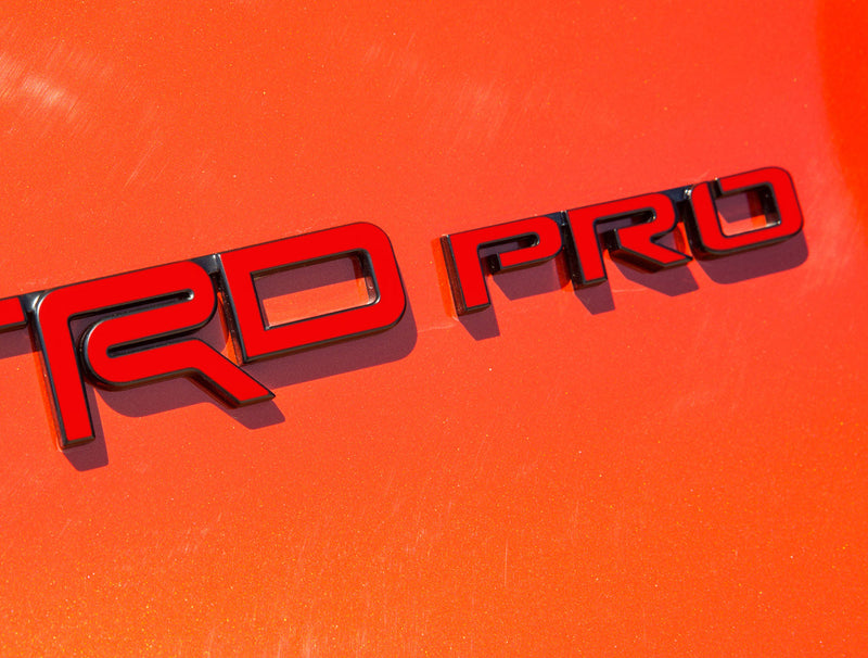Load image into Gallery viewer, Premium Cast Vinyl Decal Letter Inlays for 4Runner and Tacoma TRD Pro Emblem
