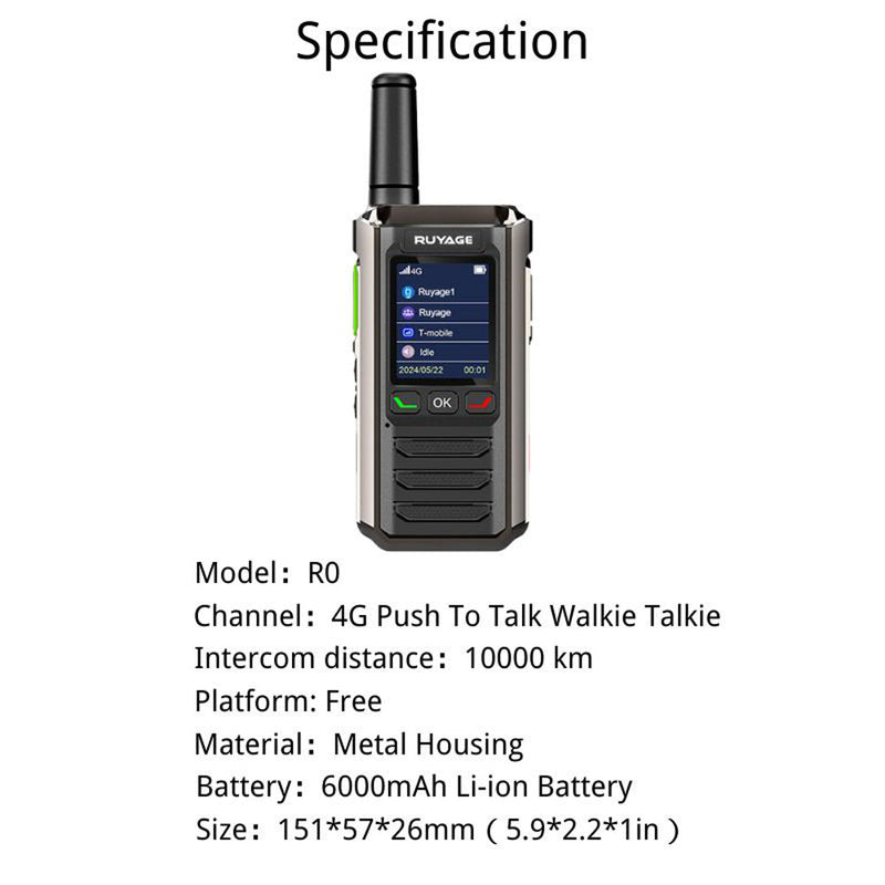 Load image into Gallery viewer, Ruyage R0 Two Way Radio Nationwide LTE Push-to-Talk Walkie Talkie
